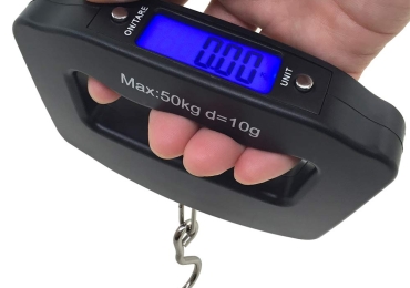 AFUNTA 50kg/10g LCD Digital Hängande Bagageskala – Bärbar Luggage Weight Scale